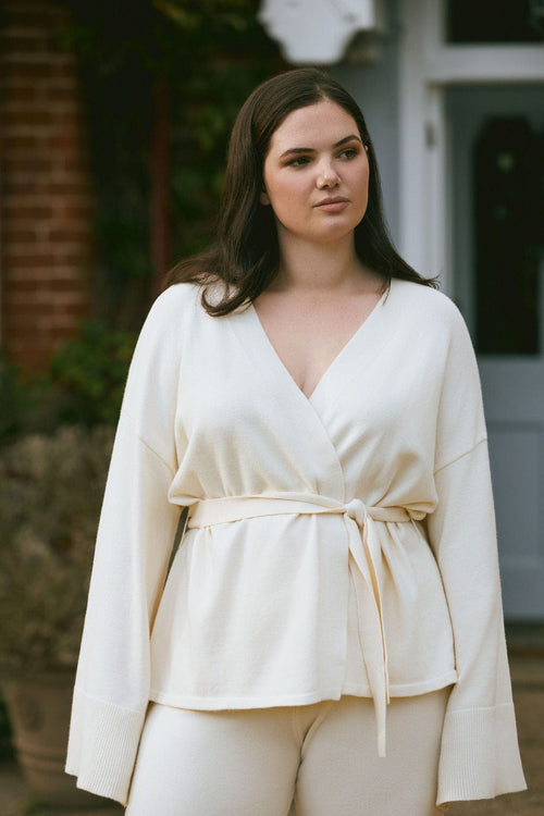 Ivorie Studio Amanda Knitted Lounge Cardigan - Off White