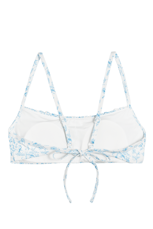Ivorie Studio Bikini Barcelona Frill Bikini Top - Porcelain Print