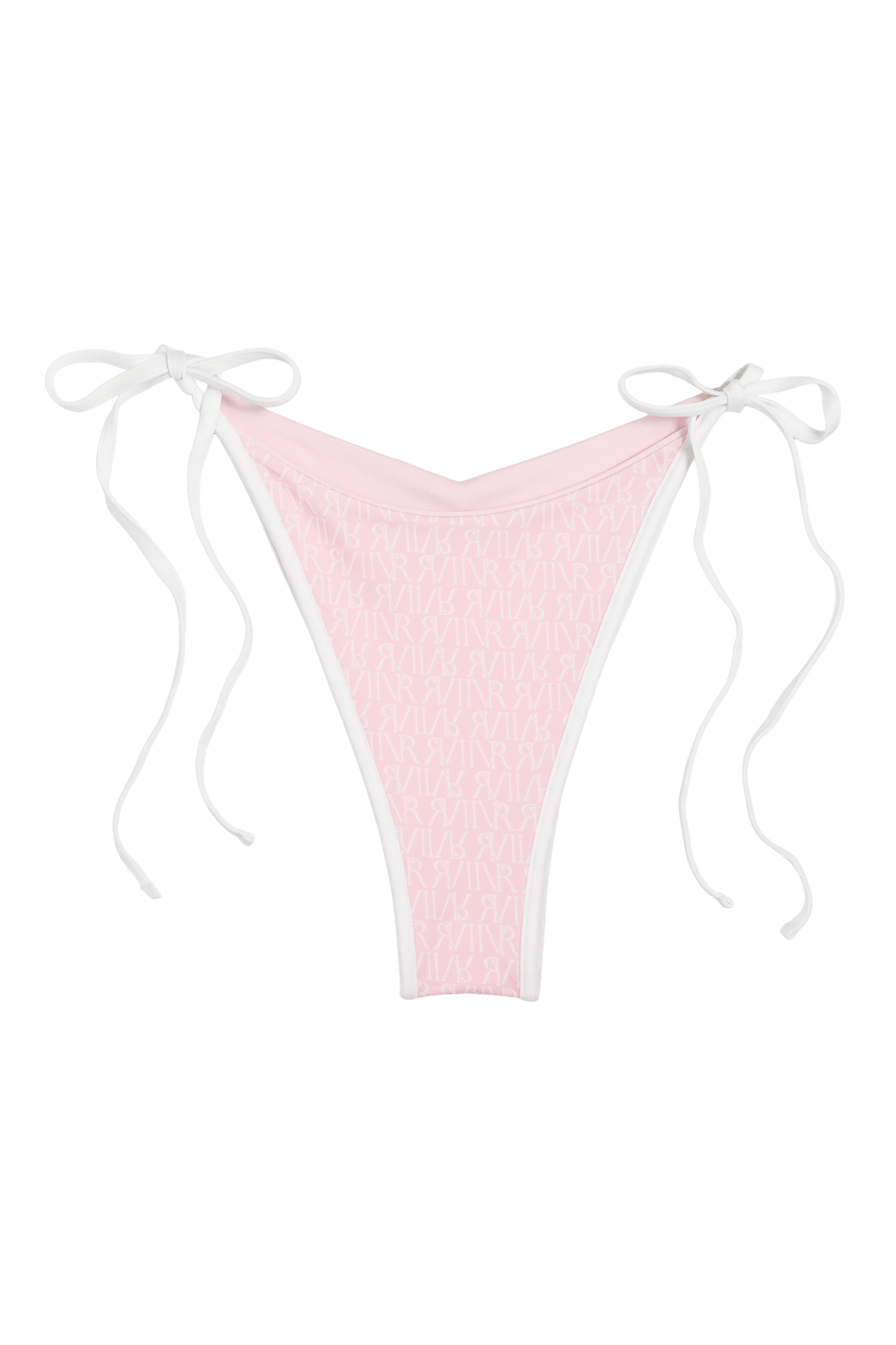 Dubai Bikini Bottom - Baby Pink & Logo Print