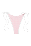 Ivorie Studio Bikini Dubai Bikini Bottom - Baby Pink & Logo Print