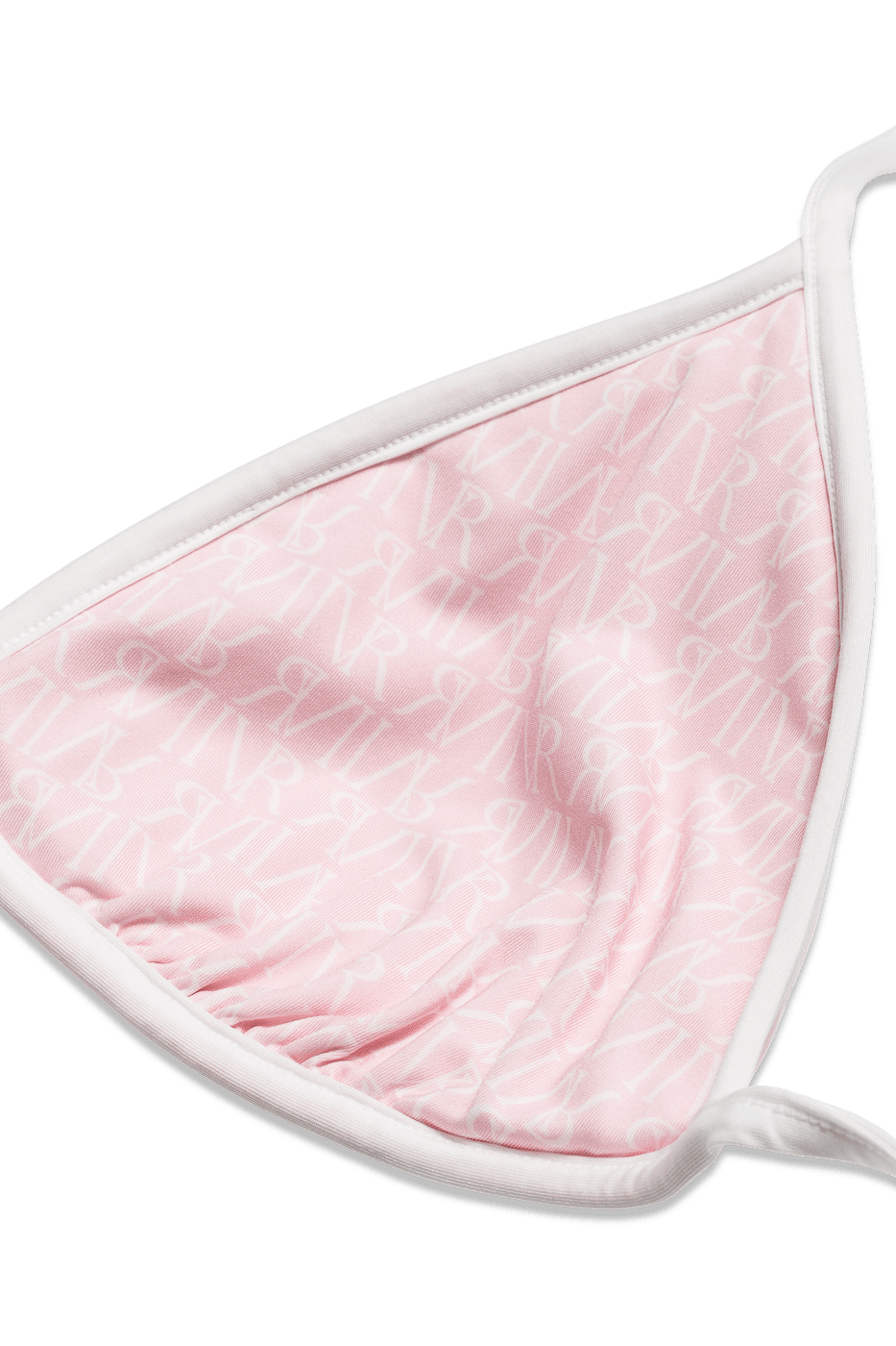 Ivorie Studio Bikini Dubai Bikini Top - Baby Pink & Logo Print