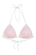 Ivorie Studio Bikini Dubai Bikini Top - Baby Pink & Logo Print