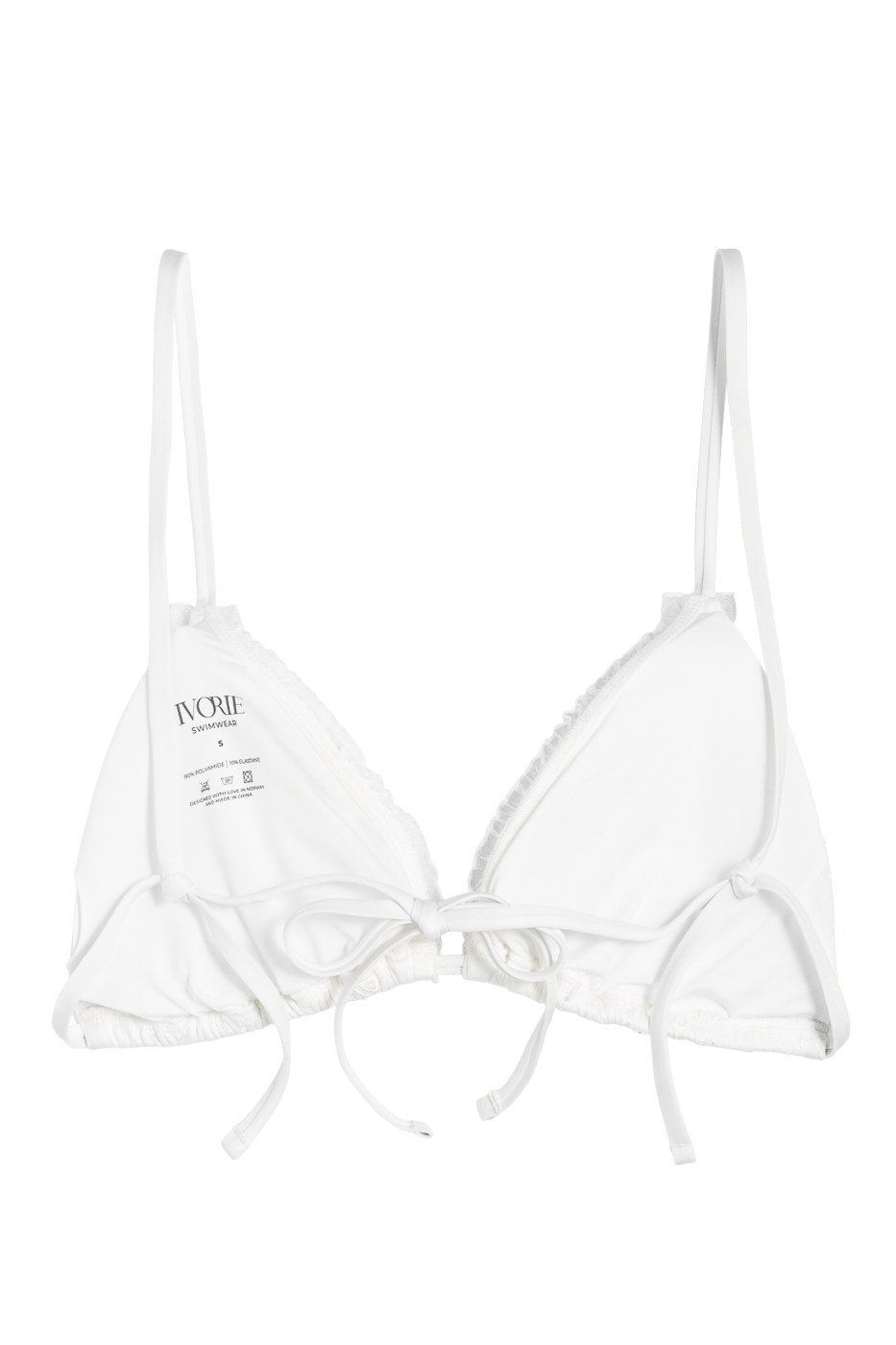 Ivorie Studio Bikini Dubai Bikini Top - White Broderie Anglaise