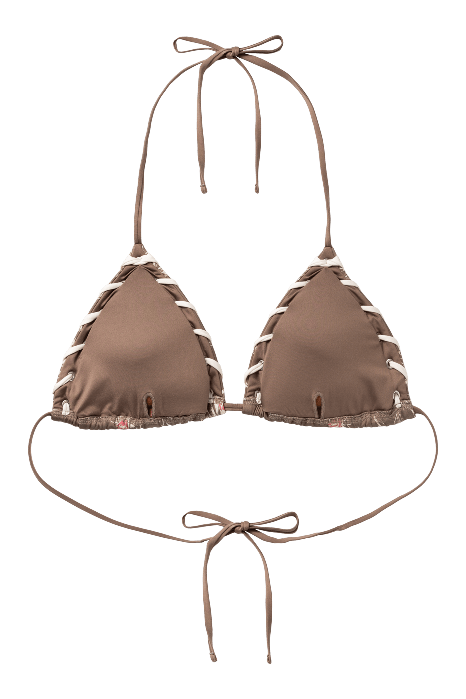 Ivorie Studio Bikini Dubai Lace-up Bikini Top - Printed