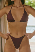 Ivorie Studio Bikini Dubai Ruched Bikini Top - Windsor Wine