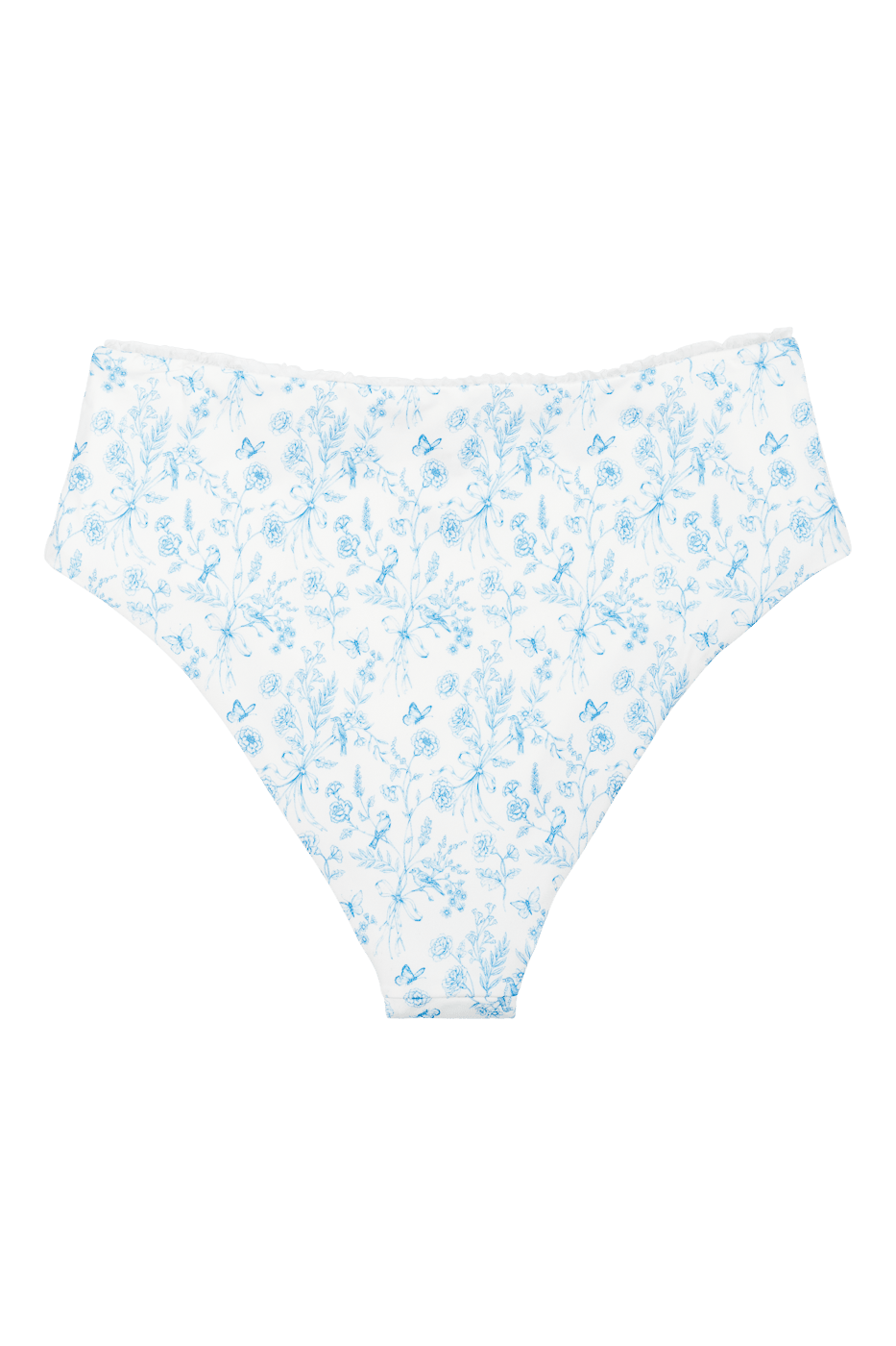 Ivorie Studio Bikini Italy Mid Waist Bikini Bottom - Porcelain Print