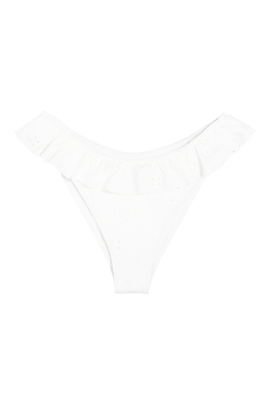 Maldives Frill Bikini Bottom - White