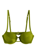 Ivorie Studio Bikini Resort Push-Up Bikini Top - Palmtree Green