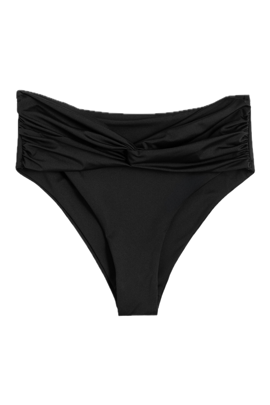 Santorini Mid Waist Bikini Bottom - Black