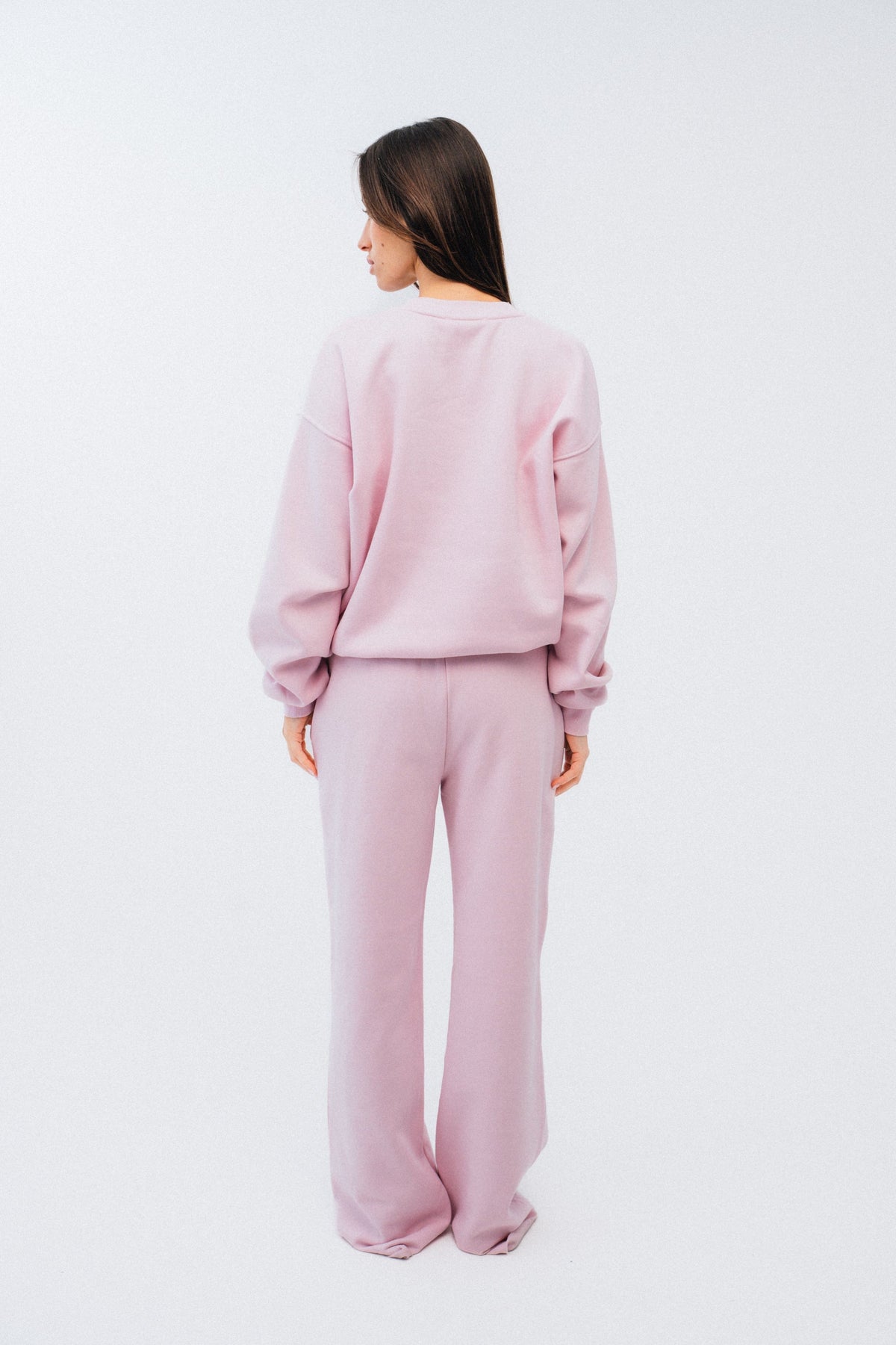Ivorie Studio Bukse Studio Essential Wide Leg Sweatpant - Baby pink