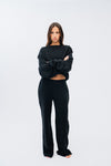 Studio Essential Wide Leg Sweatpant - Black