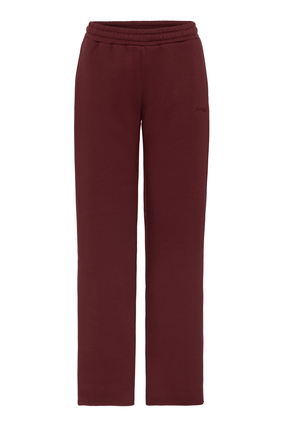 Ivorie Studio Bukse Studio Essential Wide Leg Sweatpant - Burgundy