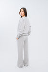 Studio Essential Wide Leg Sweatpant - Grey Melange