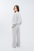 Ivorie Studio Bukse Studio Essential Wide Leg Sweatpant - Grey Melange