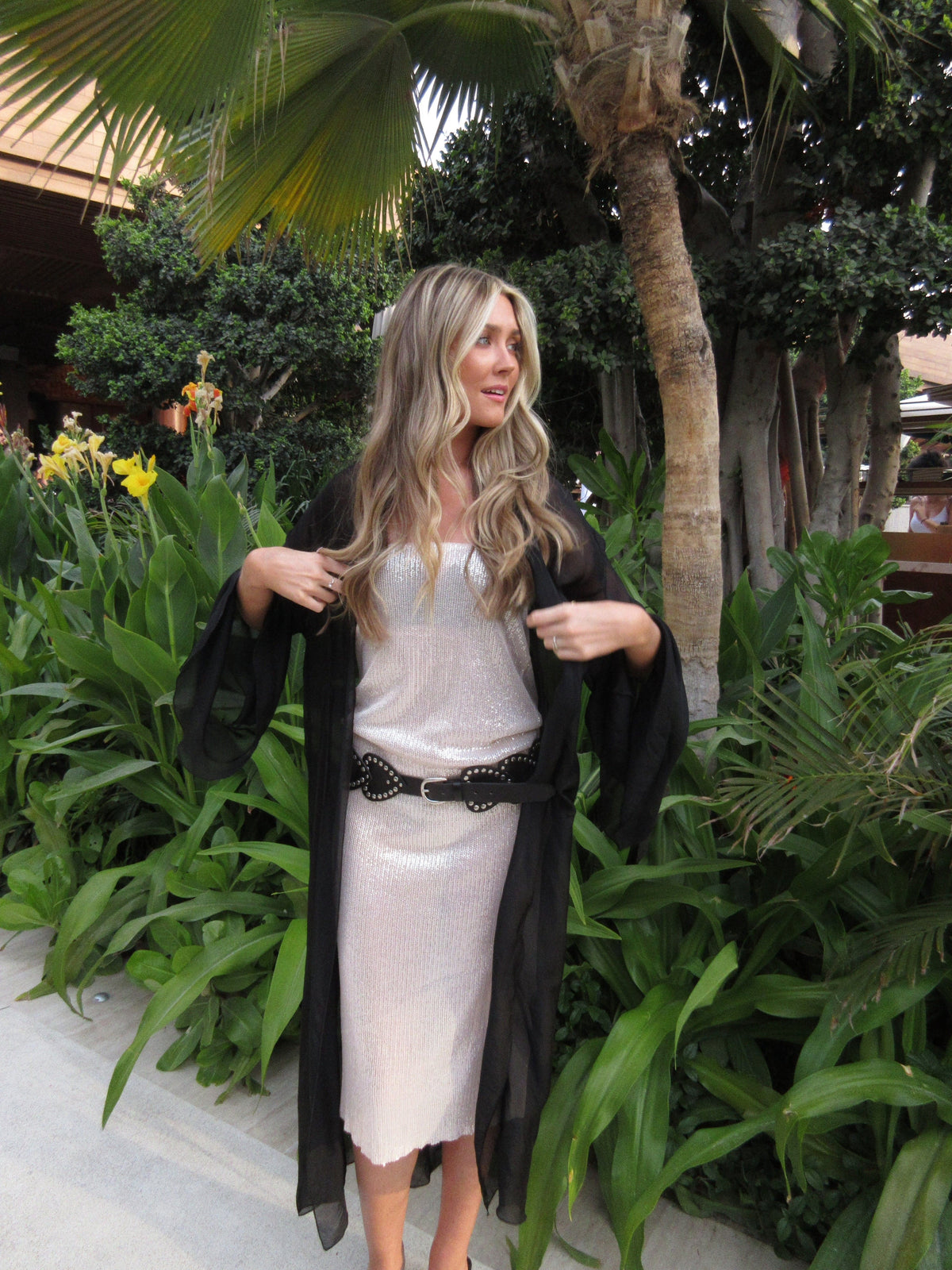 Ivorie Studio French Riviera Robe Dress - Black