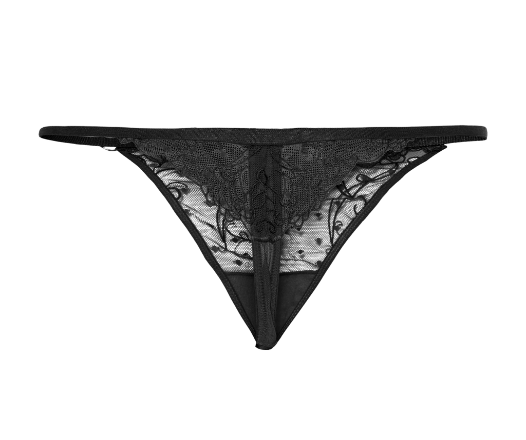 Ivorie Studio Love Heart Thong - Black