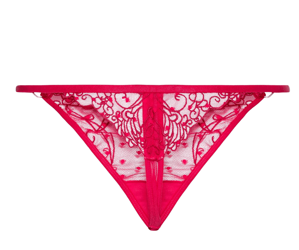 Ivorie Studio Love Heart Thong - Raspberry Red
