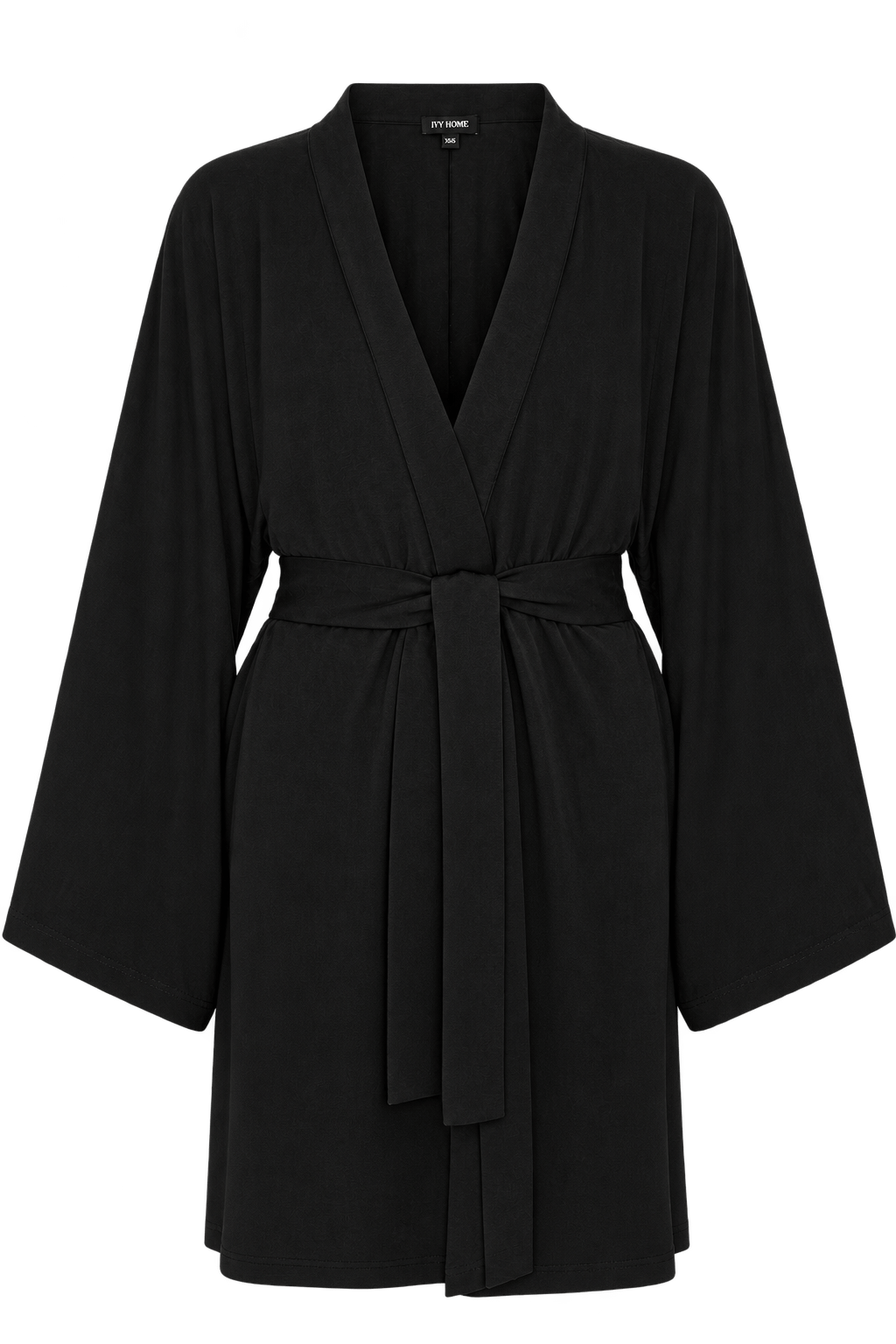 Ivorie Studio Night and Loungewear Cloud Lounge Robe Short - Black