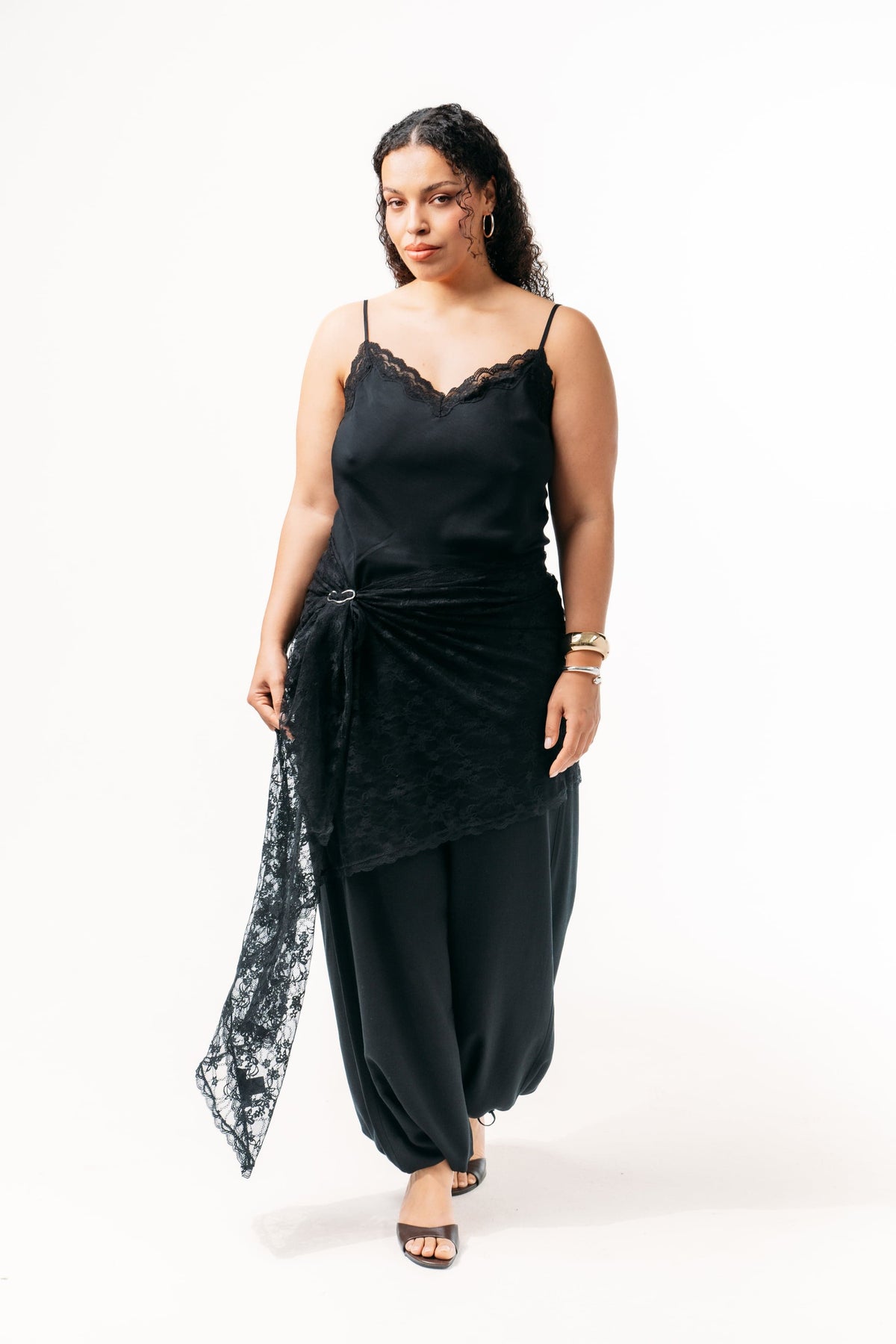 Ivorie Studio Pants Soleil Wide Leg Pants - Black