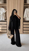 Ivorie Studio Poncho Golden Tides Fringe Poncho - Black