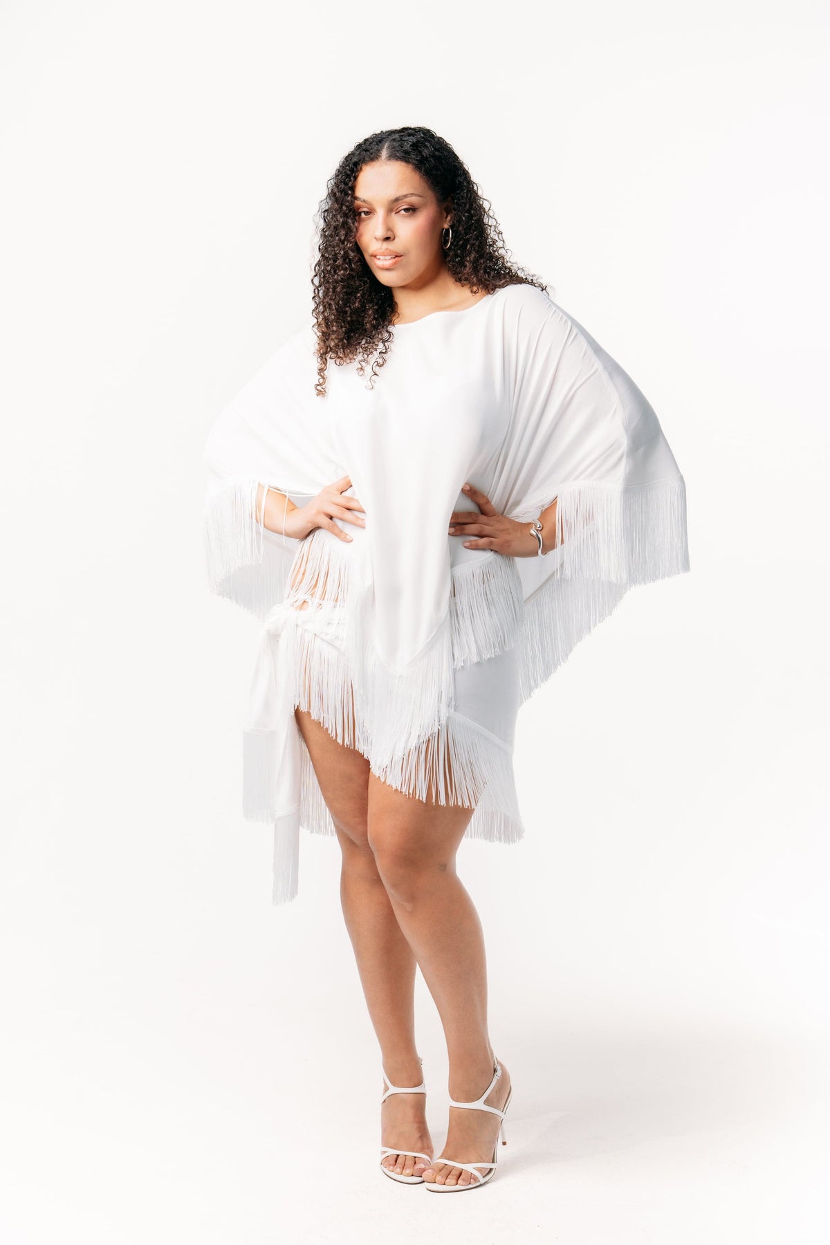 Ivorie Studio Skirt Golden Tides Fringe Sarong - Off-White