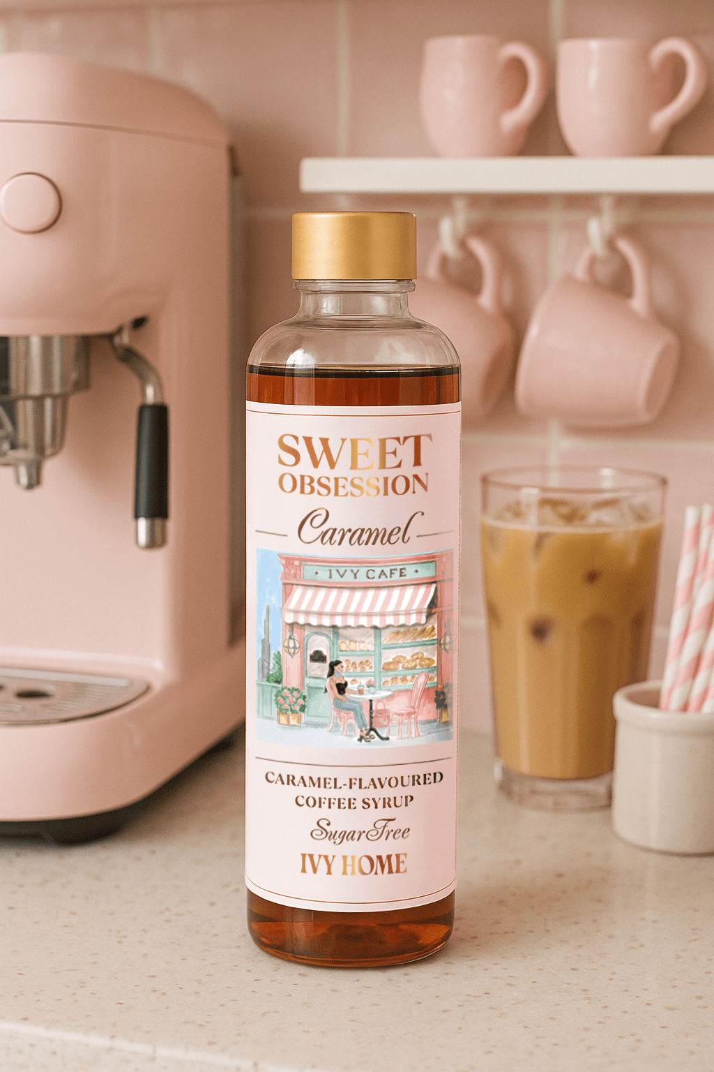 Ivorie Studio 330 ml / Sugar-Free Caramel Sweet Obsession Suger Free Caramel Coffee Syrup