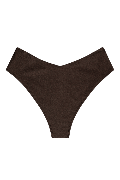 IVORIE STUDIO Swimwear and Beach Coverups Beach Club Bikini Bottom - Espresso Brown