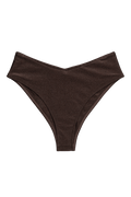 IVORIE STUDIO Swimwear and Beach Coverups Beach Club Bikini Bottom - Espresso Brown