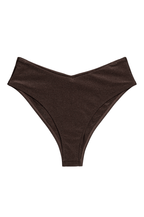 IVORIE STUDIO Swimwear and Beach Coverups Beach Club Bikini Bottom - Espresso Brown