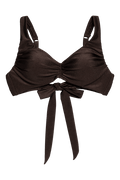 IVORIE STUDIO Swimwear and Beach Coverups Beach Club Bikini Top - Espresso Brown