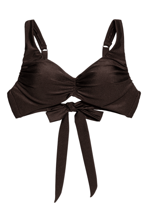 IVORIE STUDIO Swimwear and Beach Coverups Beach Club Bikini Top - Espresso Brown