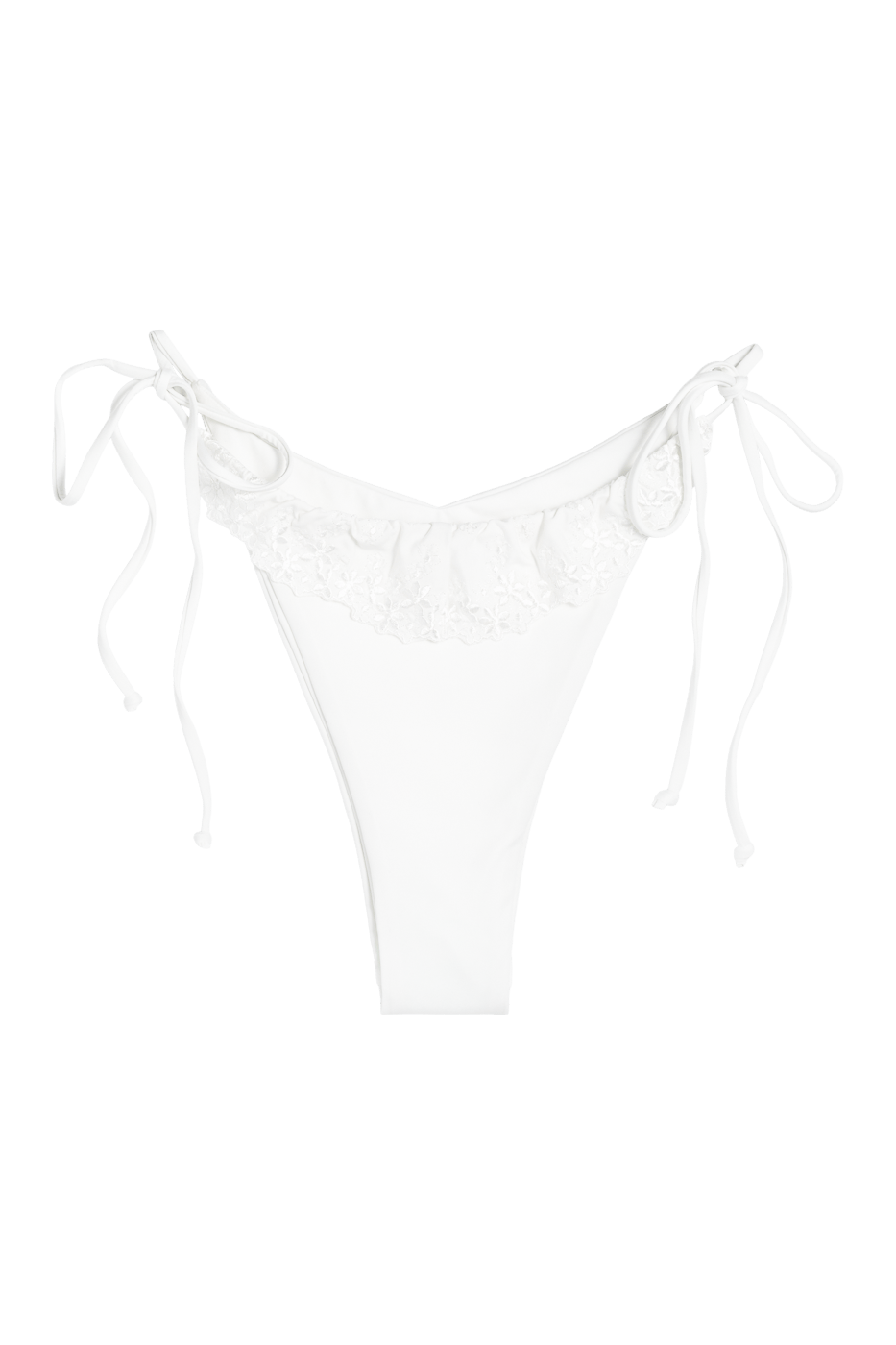 Dubai Frill Bikini Bottom - White