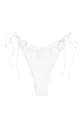 Ivorie Studio Swimwear and Beach Coverups Dubai Frill Bikini Bottom - White