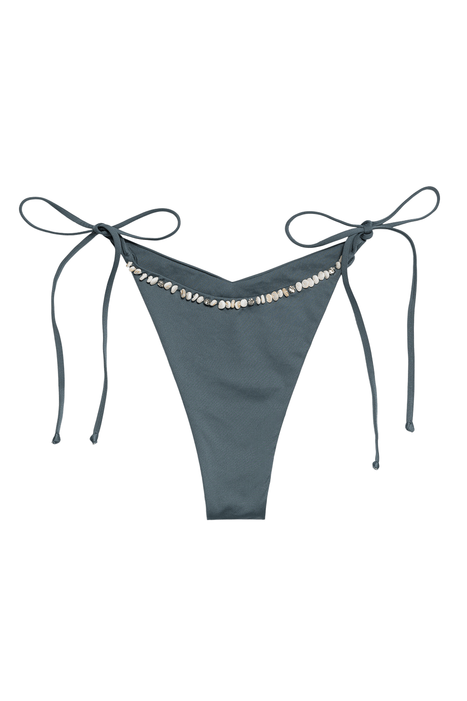 Dubai Seashell Bikini Bottom - Deep Teal Blue