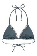 IVORIE STUDIO Swimwear and Beach Coverups Dubai Seashell Bikini Top - Deep Teal Blue