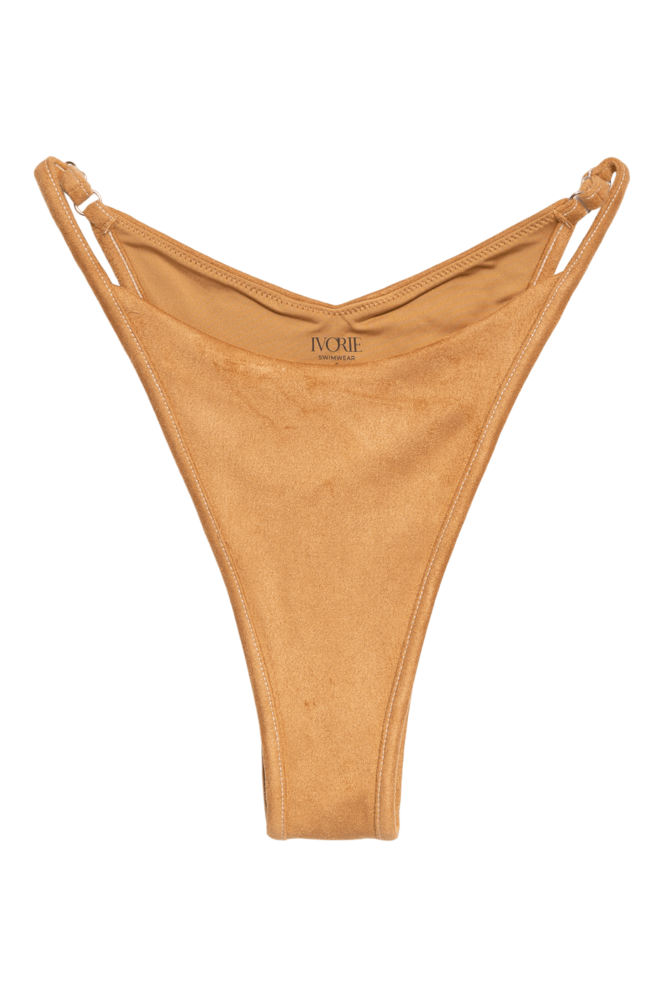Mykonos Suede Bikini Bottom - Suede Brown