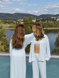 IvorieArchive Cloud Lounge Robe Long - Ice Blue